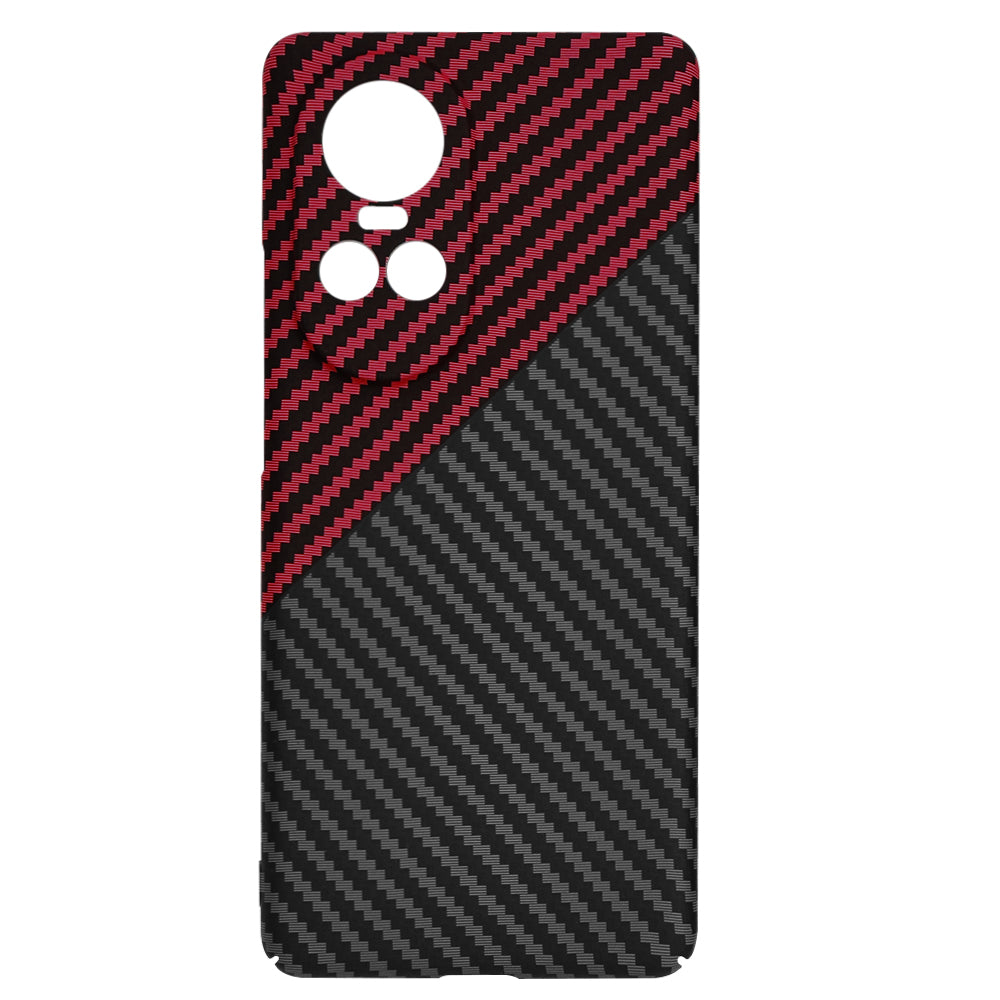 Case for Oppo Reno10 / Reno10 Pro, Techsuit, Carbonite FiberShell, Black Red