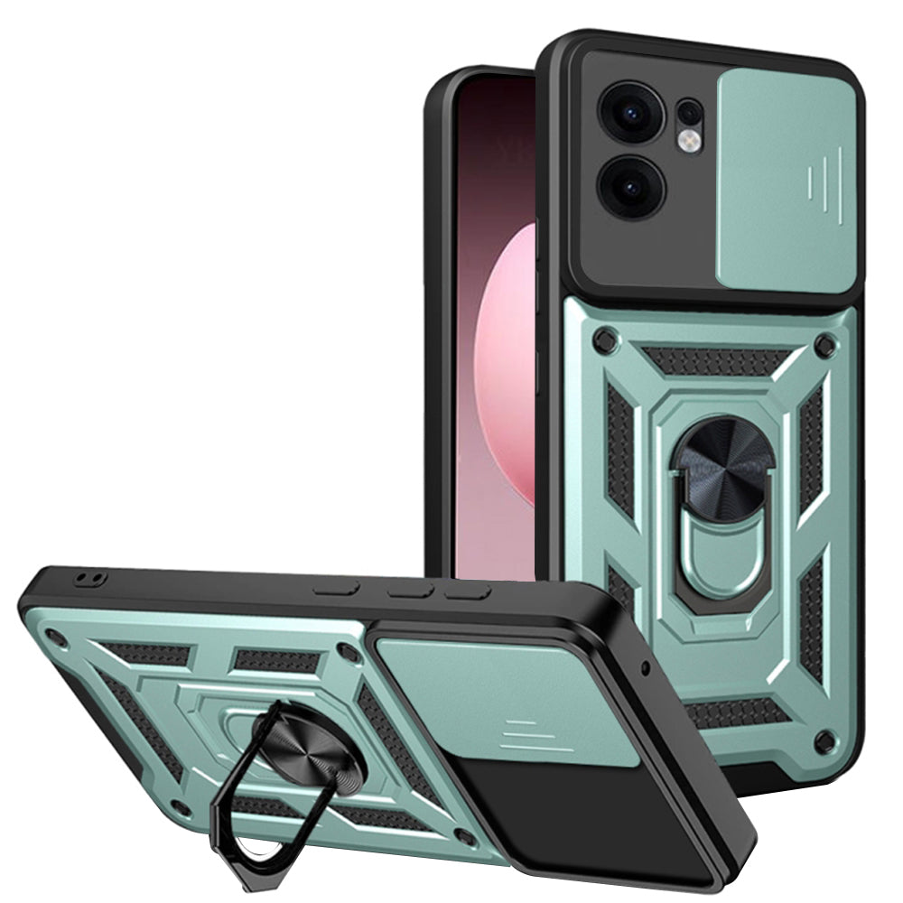 Case for Oppo Reno13 FS 5G / Reno13 F 4G / Reno13 F, Techsuit, CamShield, Green