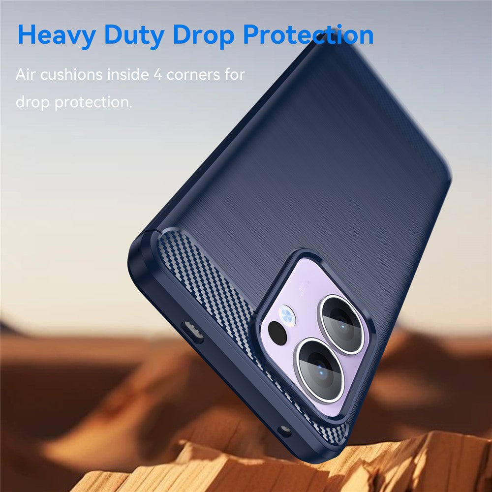 Case for Oppo Reno13 FS 5G / Reno13 F 4G / Reno13 F, Techsuit, Carbon, Blue