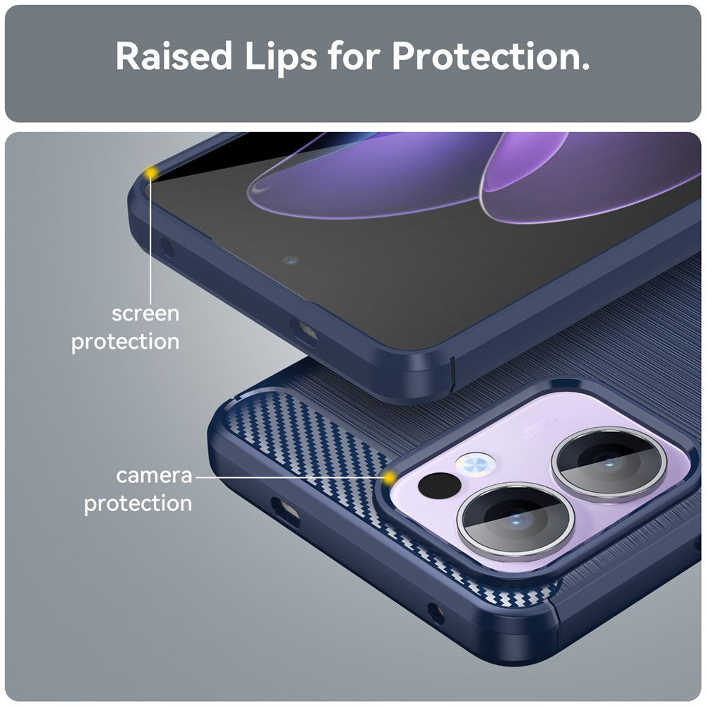 Case for Oppo Reno13 FS 5G / Reno13 F 4G / Reno13 F, Techsuit, Carbon, Blue