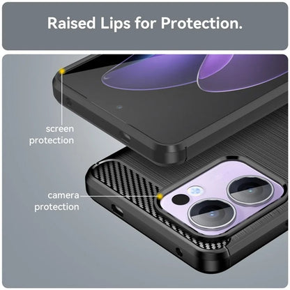 Case for Oppo Reno13 FS 5G / Reno13 F 4G / Reno13 F, Techsuit, Carbon, Black