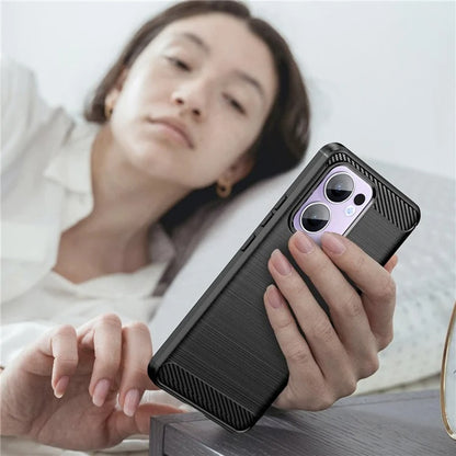 Case for Oppo Reno13 FS 5G / Reno13 F 4G / Reno13 F, Techsuit, Carbon, Black