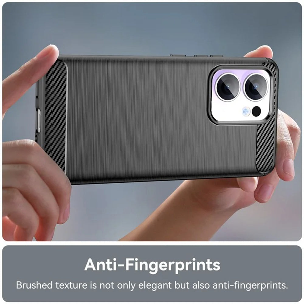 Case for Oppo Reno13 FS 5G / Reno13 F 4G / Reno13 F, Techsuit, Carbon, Black
