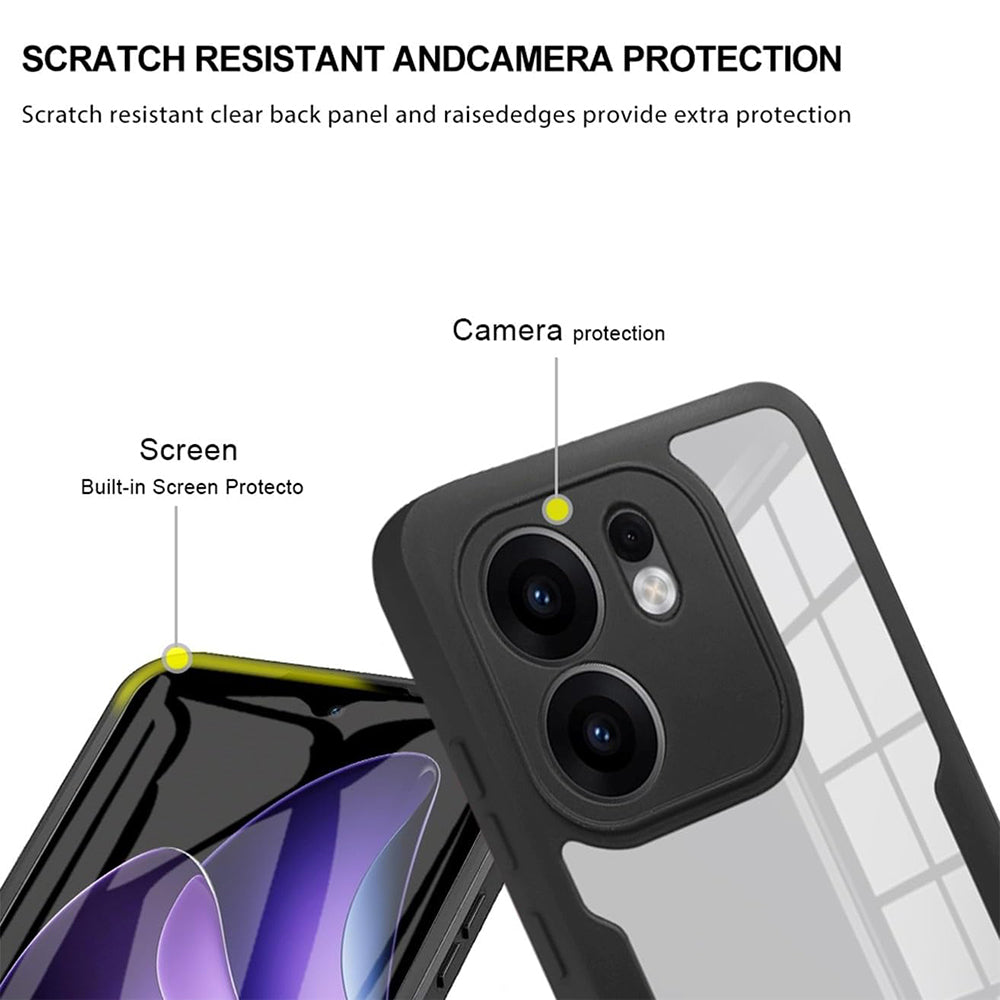 Case for Oppo Reno13 FS 5G / Reno13 F 4G / Reno13 F, Techsuit, ColorVerse 360, Black