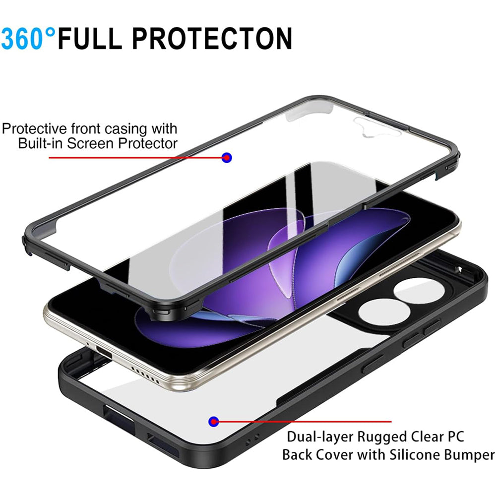 Case for Oppo Reno13 FS 5G / Reno13 F 4G / Reno13 F, Techsuit, ColorVerse 360, Black