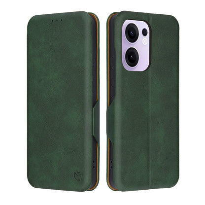 Case for Oppo Reno13 FS 5G / Reno13 F 4G / Reno13 F, Techsuit, Safe Wallet Plus, Green