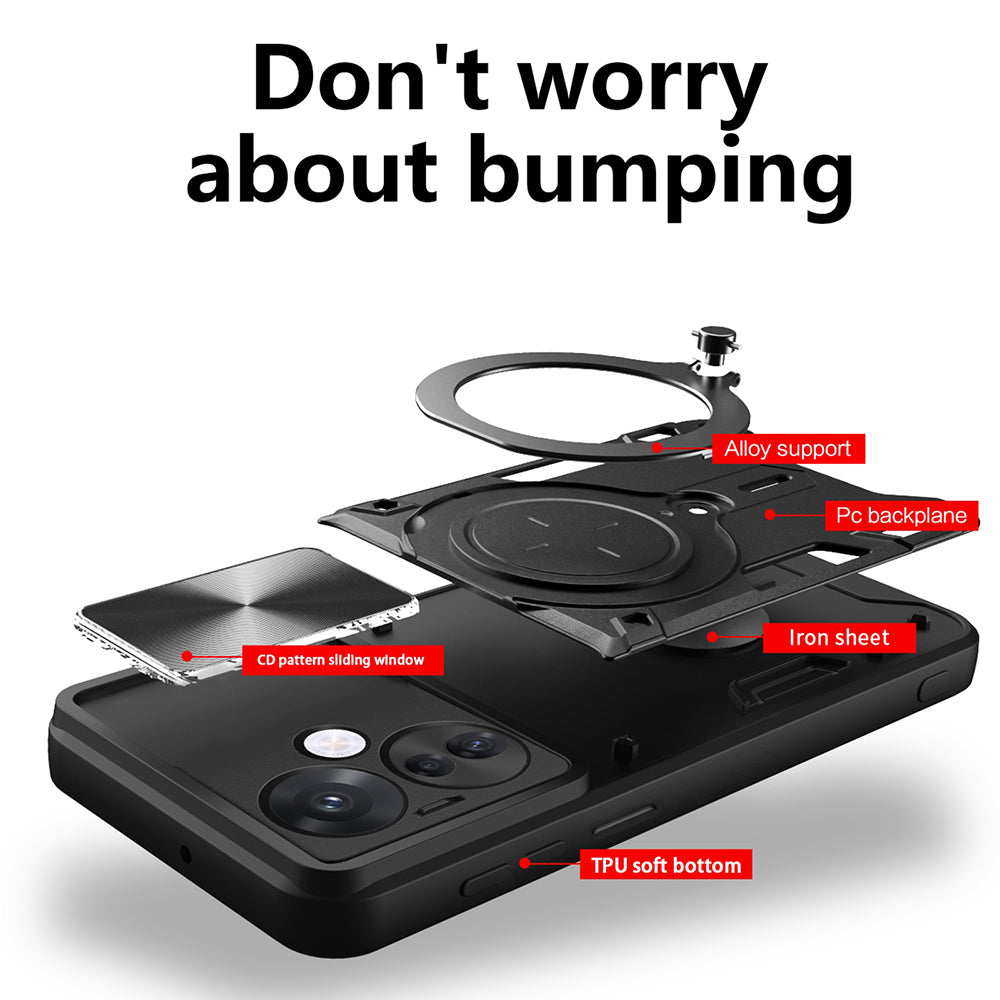 Case for Oppo Reno13, Techsuit, CamGuard Pro, Purple