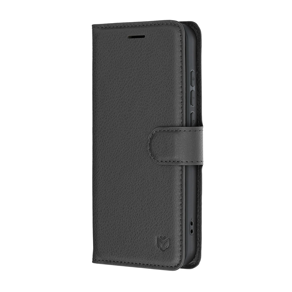 Case for Oppo Reno16 Pro, Techsuit, Leather Folio, Black