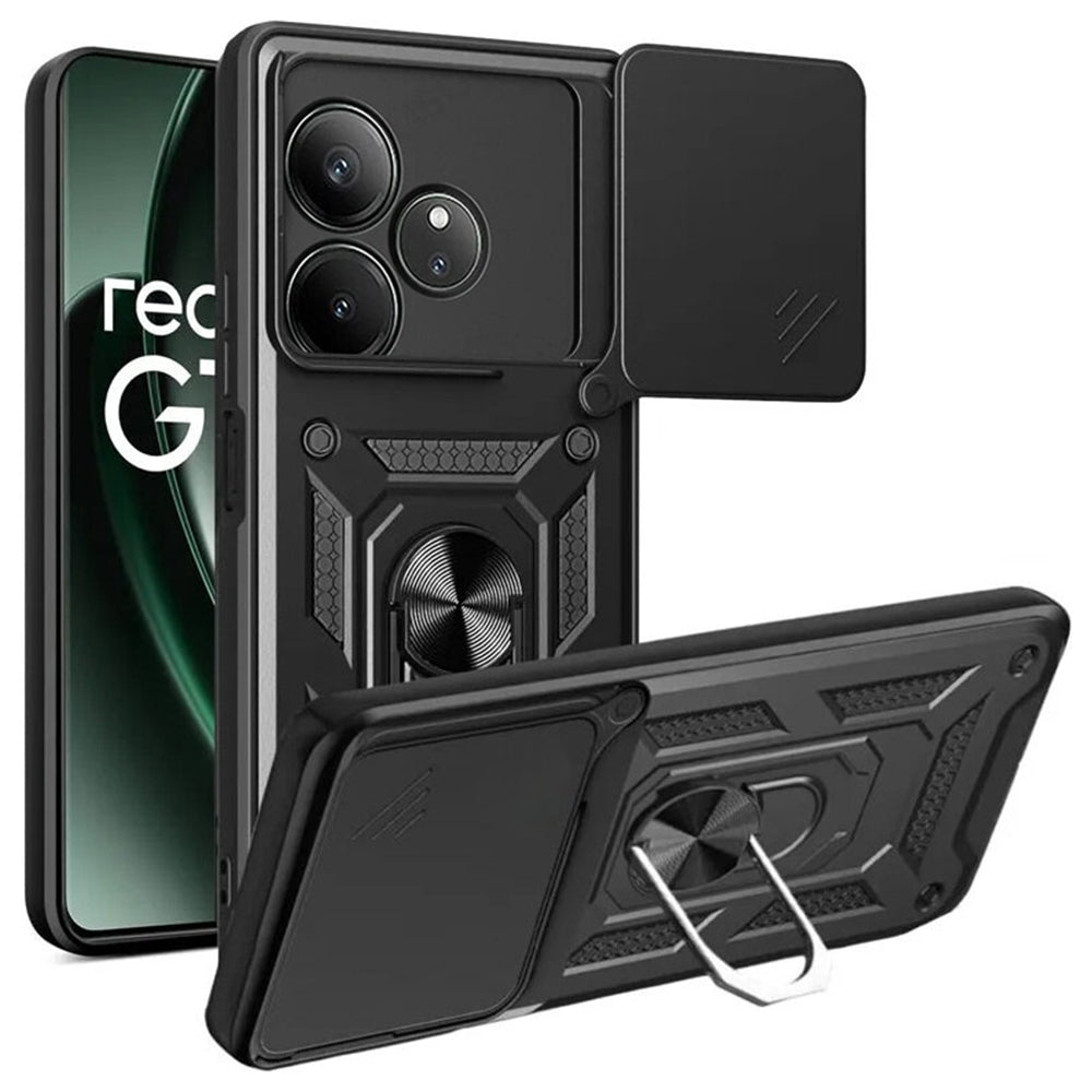 Case for Realme GT 6T / GT 6, Techsuit, CamShield, Black
