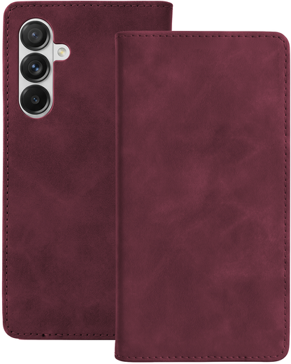 Case for Samsung Galaxy A18 5G A186 / A17 4G A175 / A17 5G A176 / A26 A266, OEM, Smart Suede, Burgundy