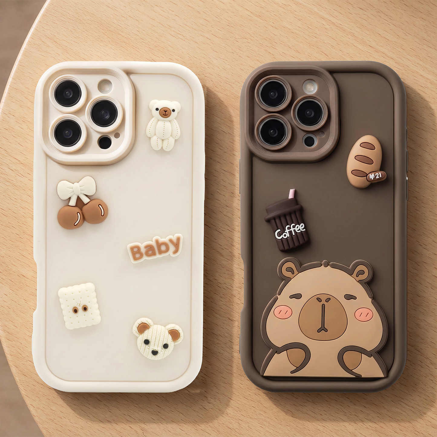 Case for Samsung Galaxy S26 S942, OEM, Ultra Trendy 3D Bear, Beige