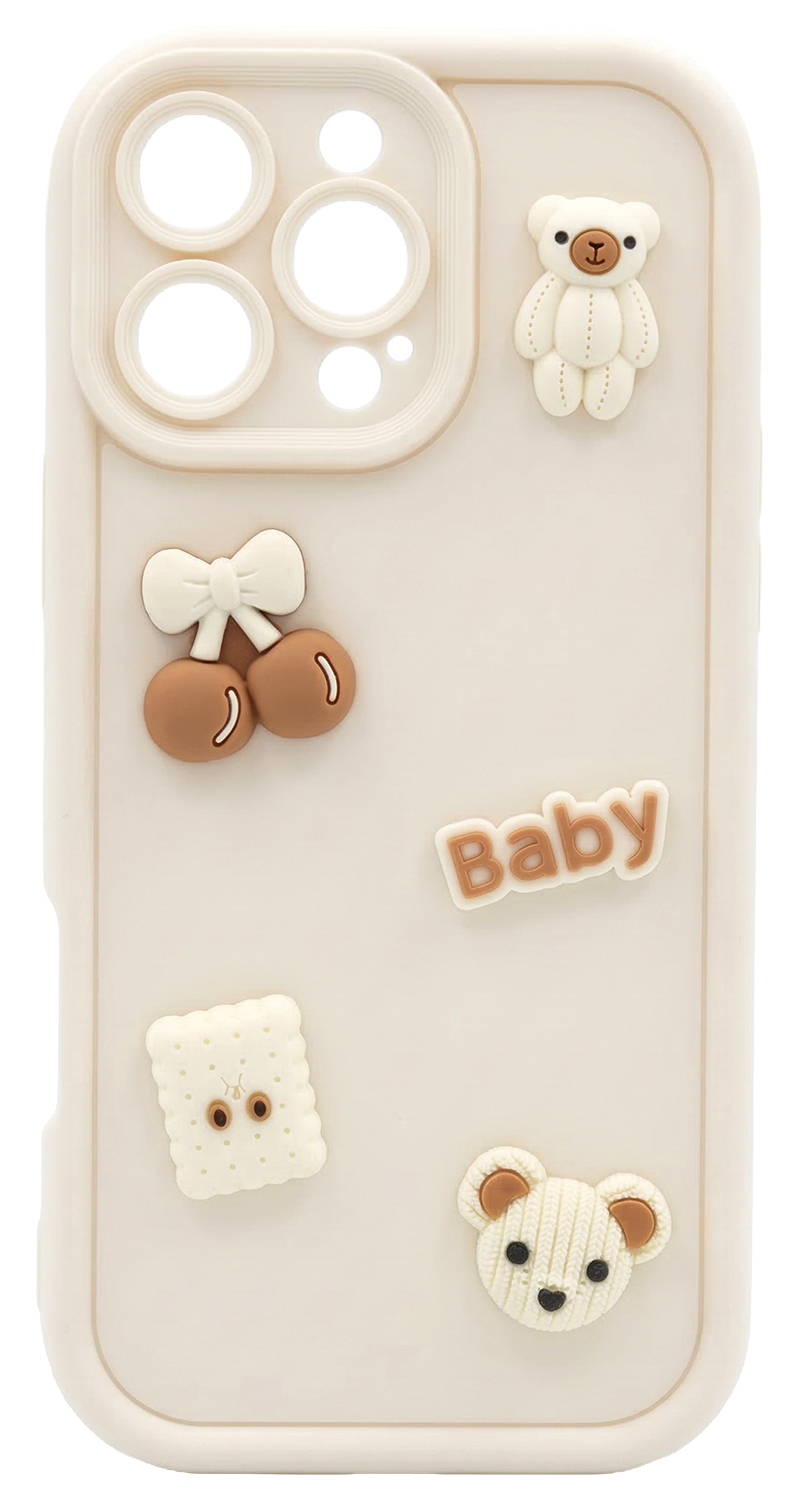 Case for Samsung Galaxy A37 5G, OEM, Ultra Trendy 3D Bear, Beige