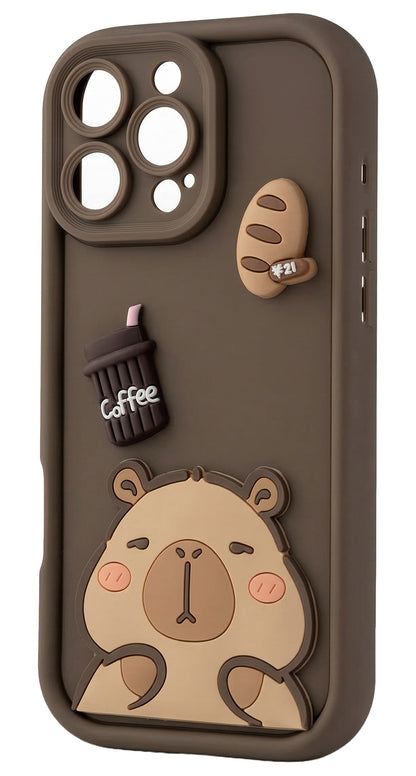 Case for Samsung Galaxy S26 S942, OEM, Ultra Trendy 3D Capybara, Brown