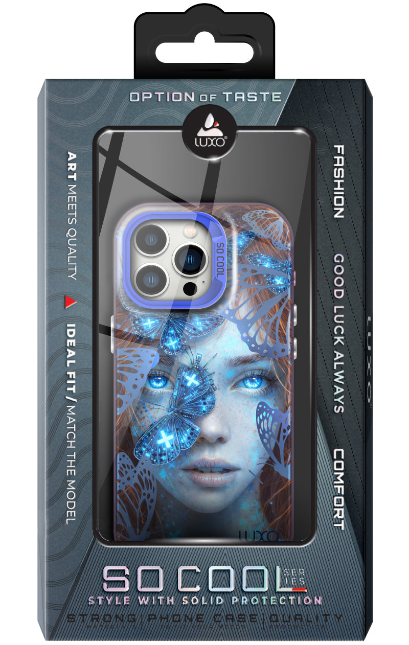Case for Samsung Galaxy A25 A256, LUXO So CooL, ArcadiA Butterfly Girl, Multicolor