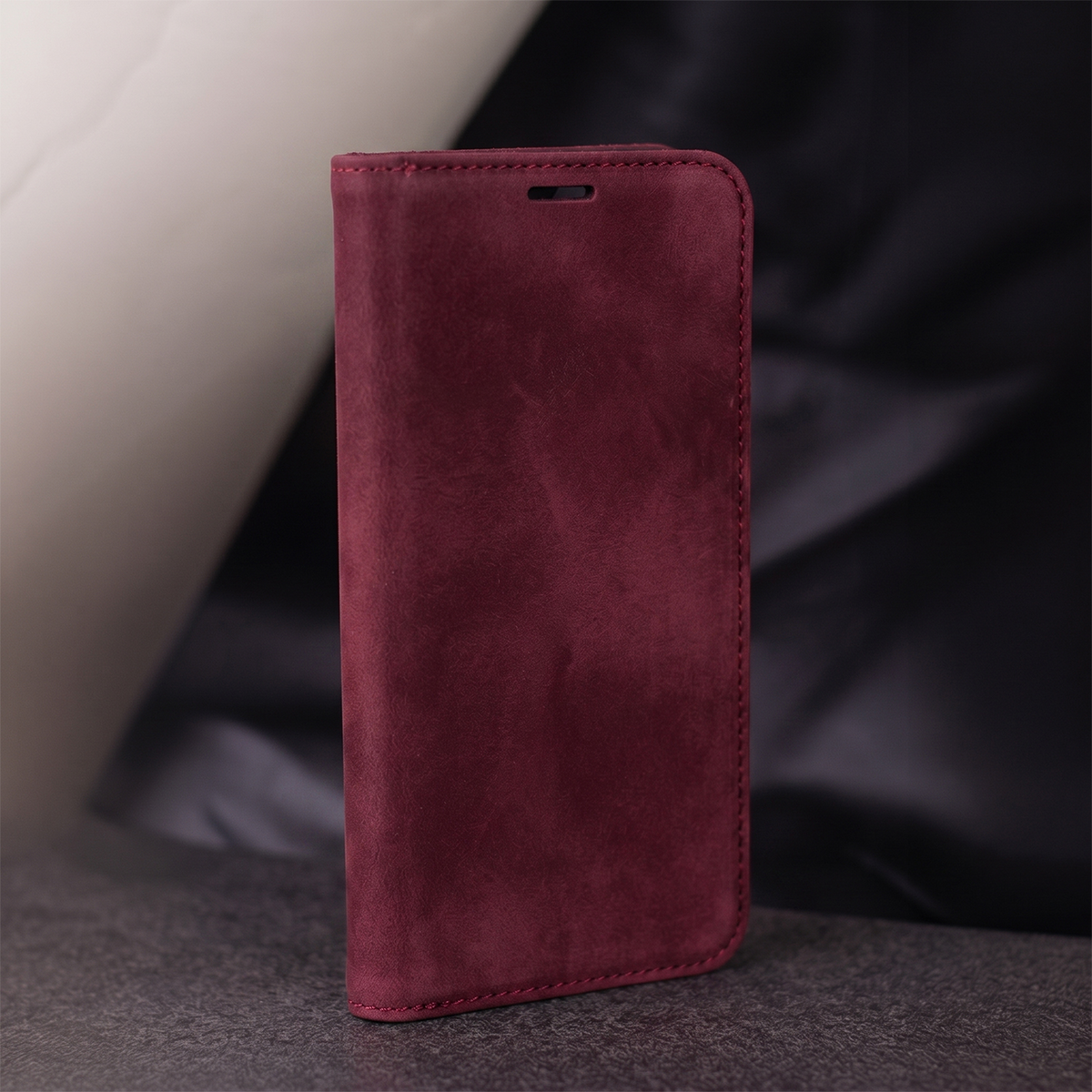 Case for Samsung Galaxy A18 5G A186 / A17 4G A175 / A17 5G A176 / A26 A266, OEM, Smart Suede, Burgundy