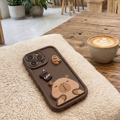 Case for Samsung Galaxy S26 Plus S947, OEM, Ultra Trendy 3D Capybara, Brown