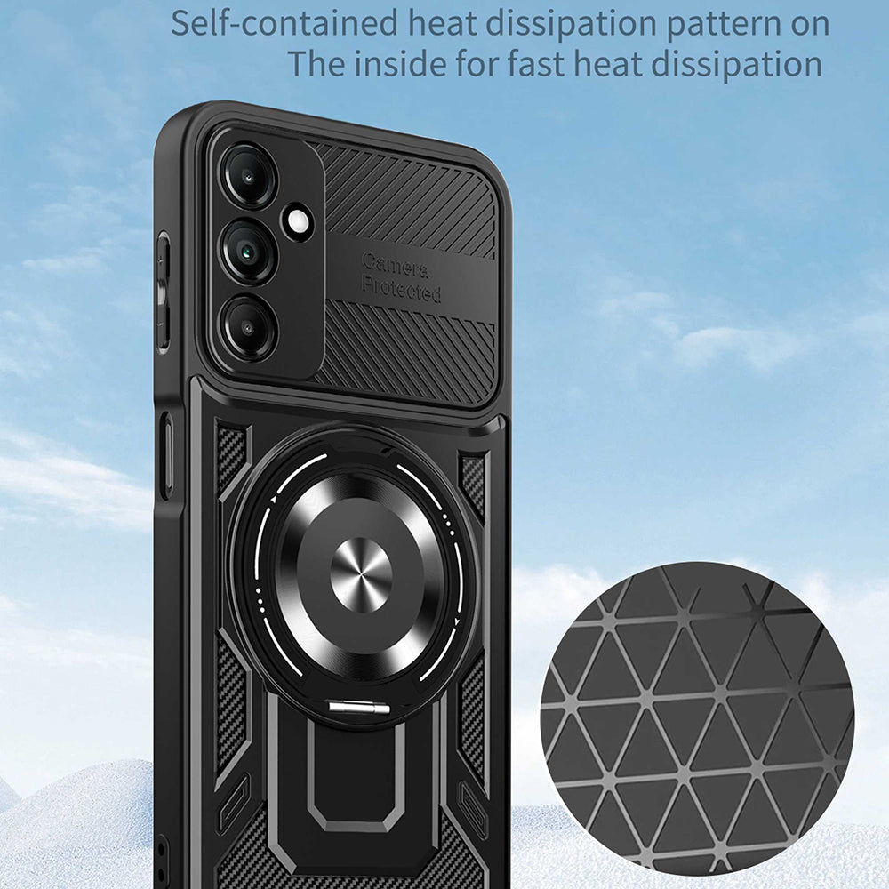 Case for Samsung Galaxy A05s A057, Techsuit, RuggedCam, Black
