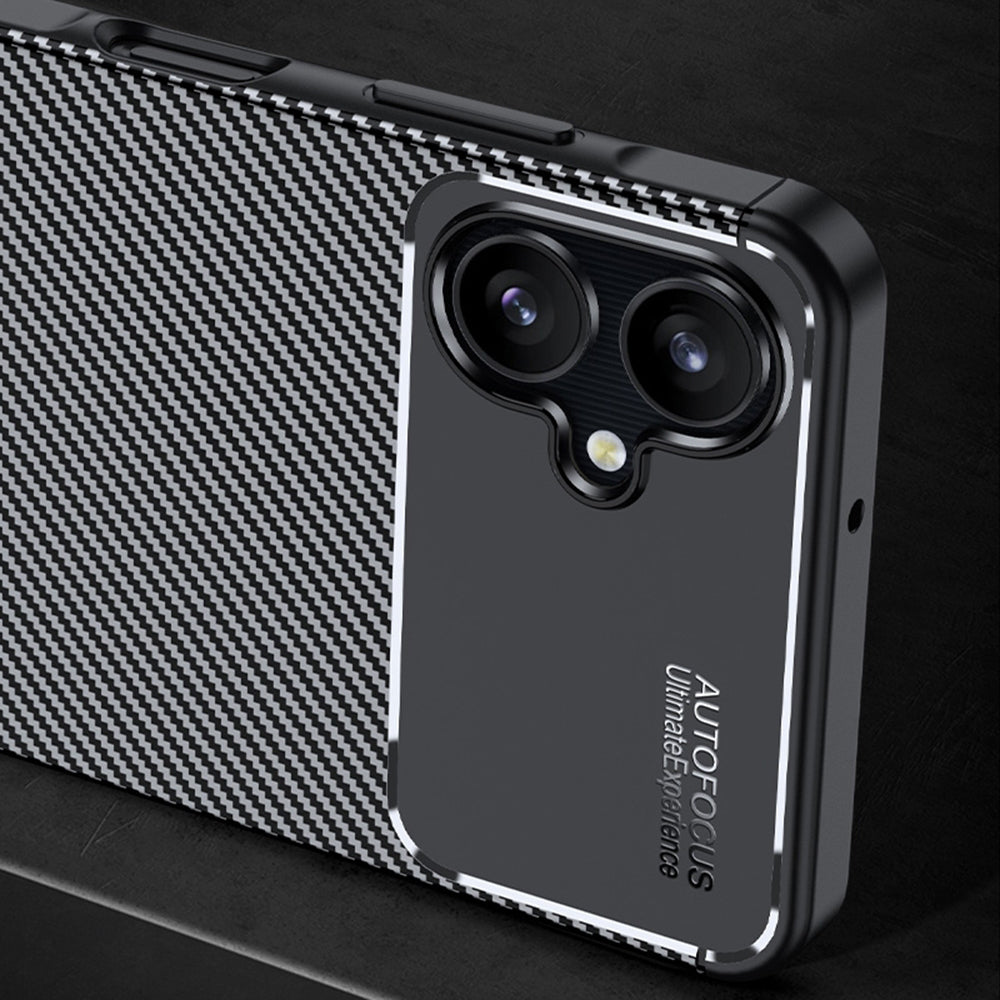Case for Samsung Galaxy A06 A065, Techsuit, CarbonFiber, Black