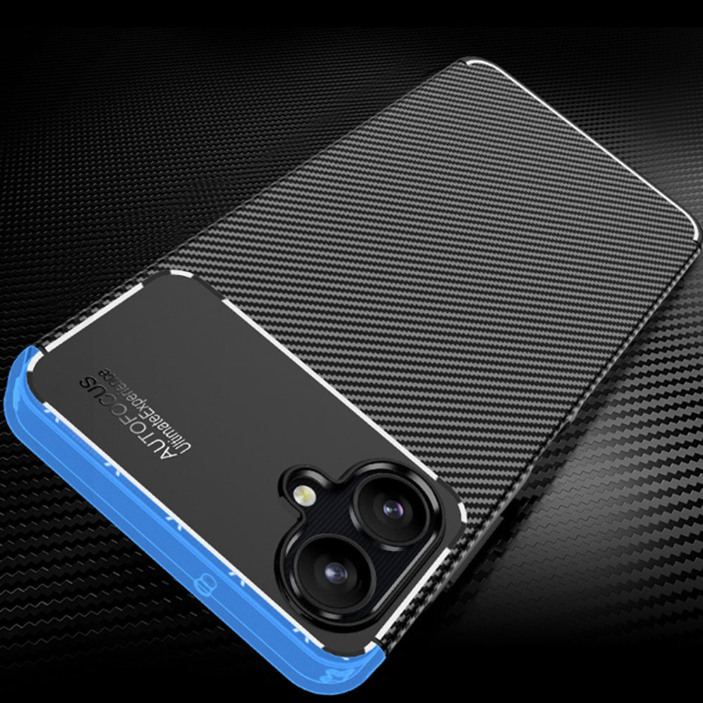Case for Samsung Galaxy A06 A065, Techsuit, CarbonFiber, Black