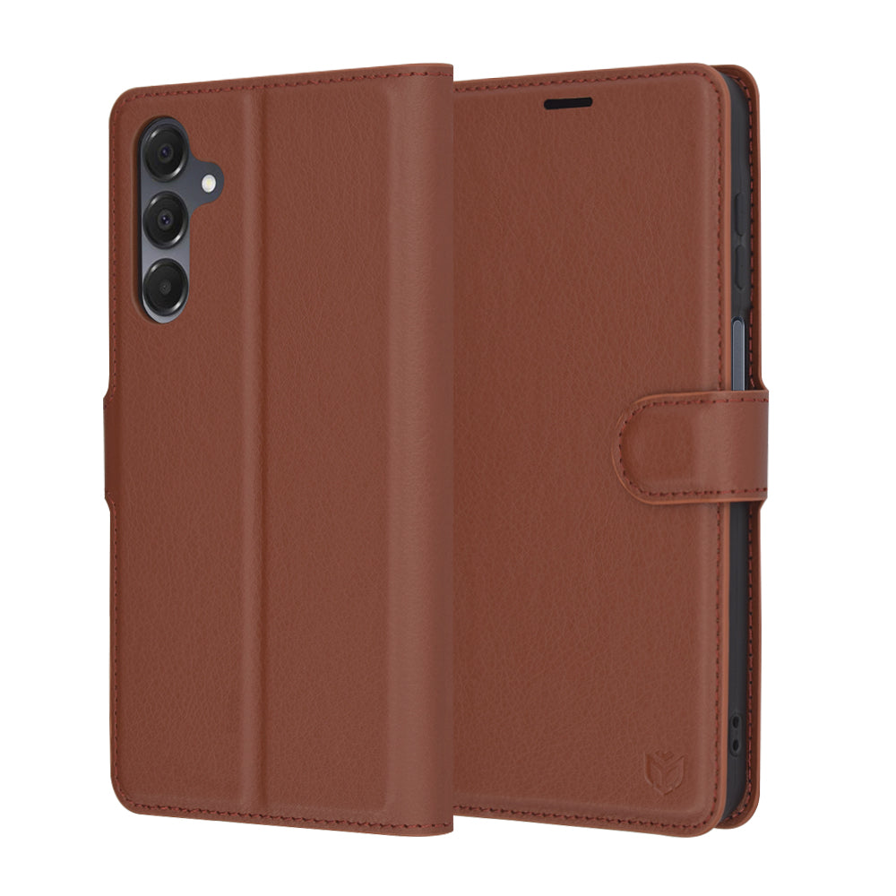 Case for Samsung Galaxy A16 5G A166 / A16 4G A165, Techsuit, Leather Folio, Brown