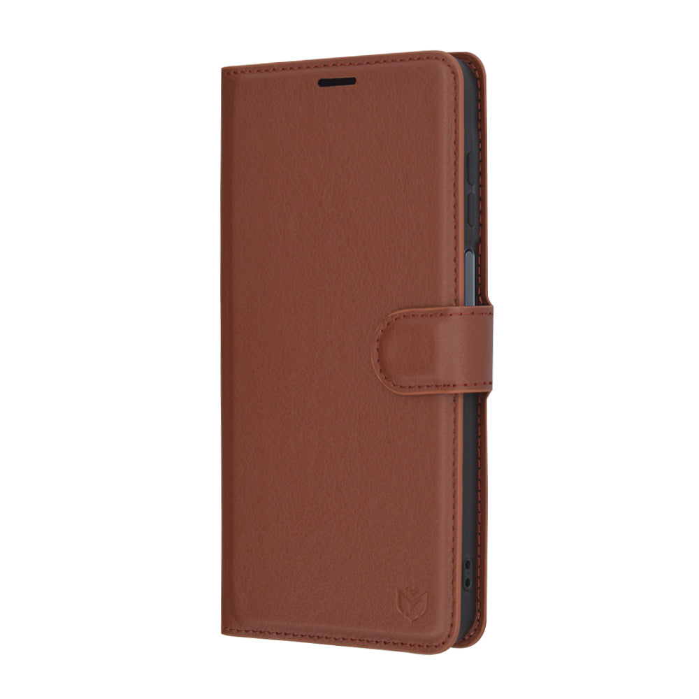 Case for Samsung Galaxy A16 5G A166 / A16 4G A165, Techsuit, Leather Folio, Brown