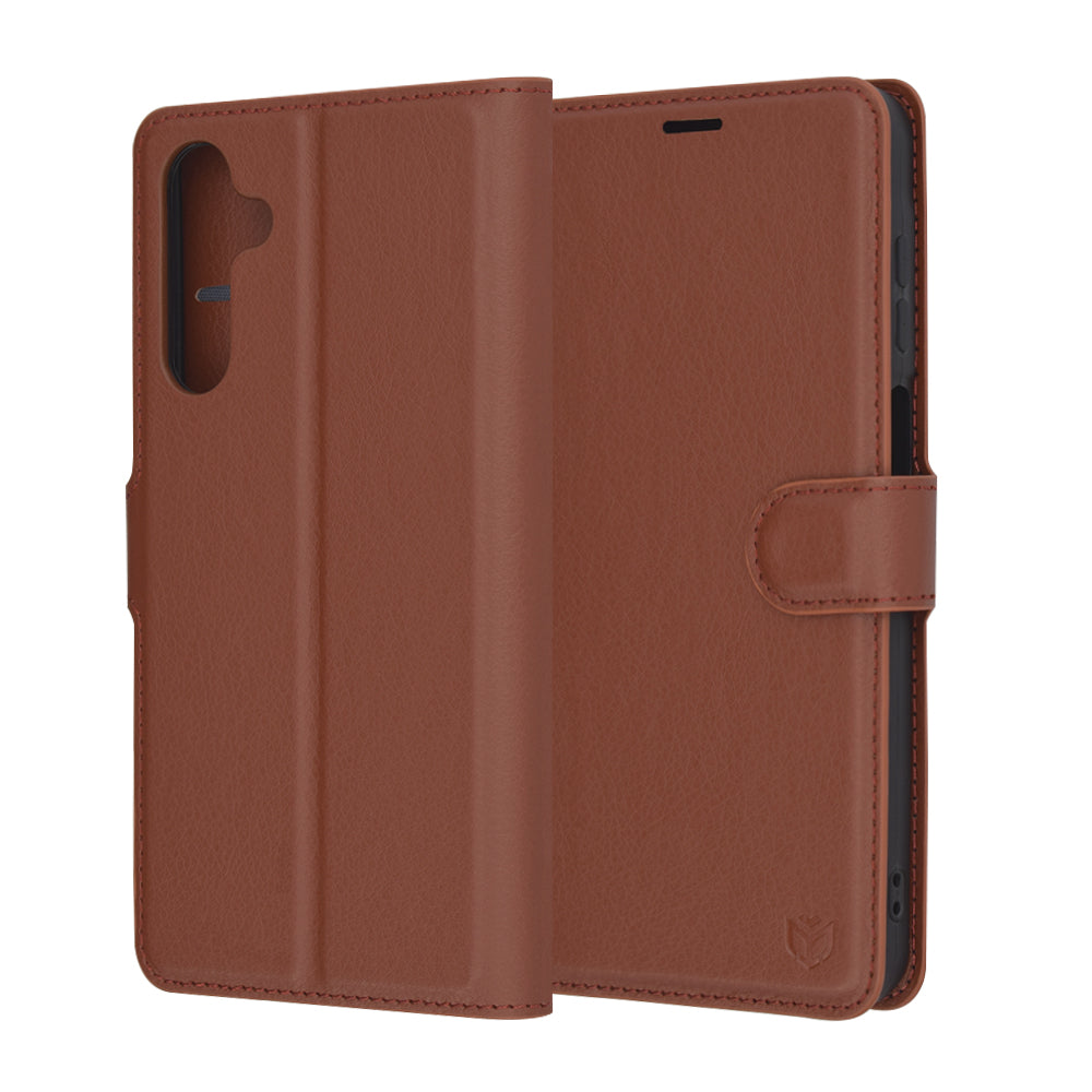 Case for Samsung Galaxy A16 5G A166 / A16 4G A165, Techsuit, Leather Folio, Brown