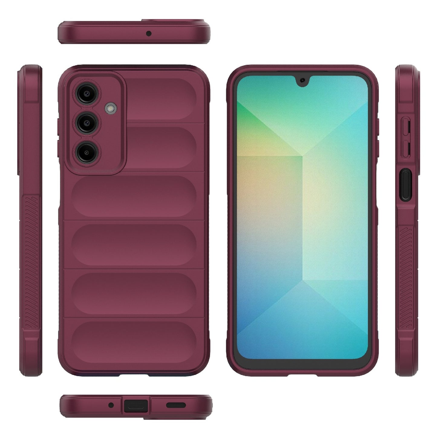 Case for Samsung Galaxy A16 5G A166 / A16 4G A165, Techsuit, Magic Shield, Burgundy