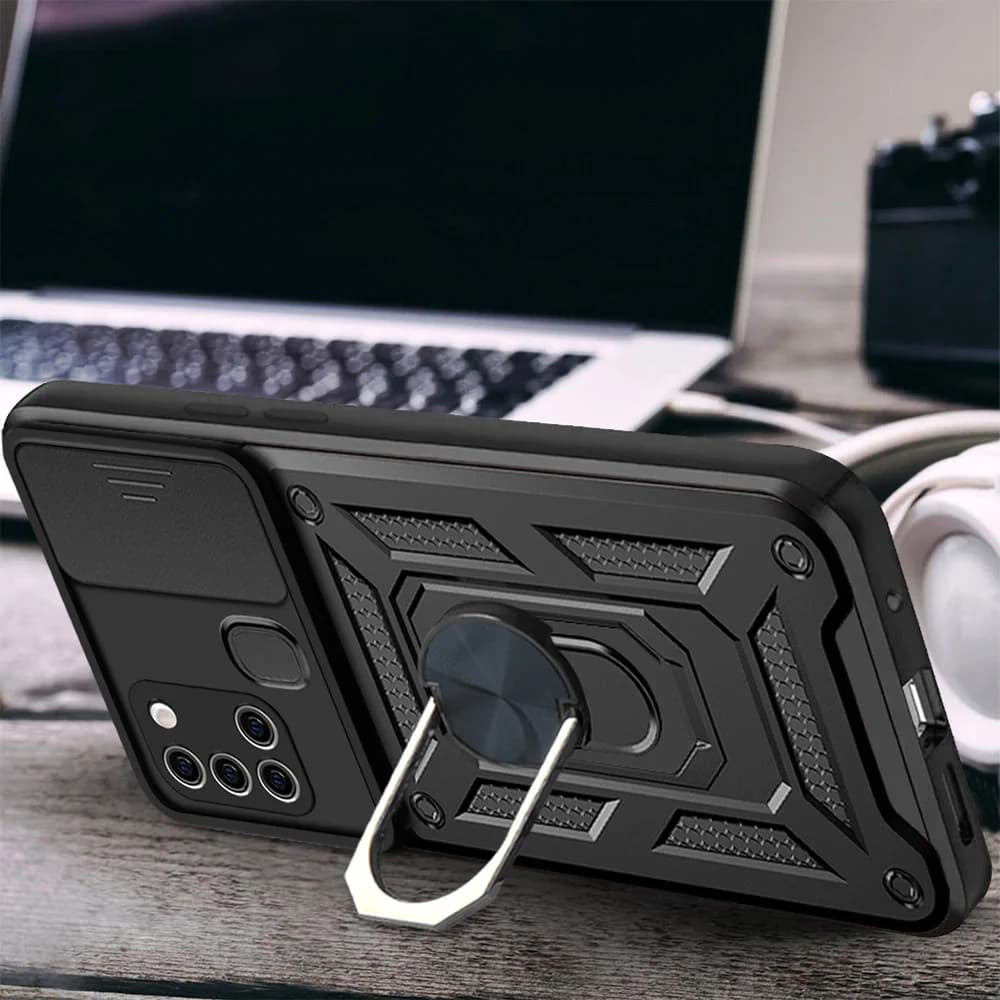 Case for Samsung Galaxy A21s A217, Techsuit, CamShield, Black