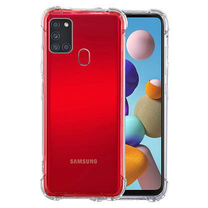 Case for Samsung Galaxy A21s A217, Techsuit, Shockproof Clear, Transparent