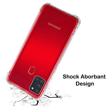 Case for Samsung Galaxy A21s A217, Techsuit, Shockproof Clear, Transparent
