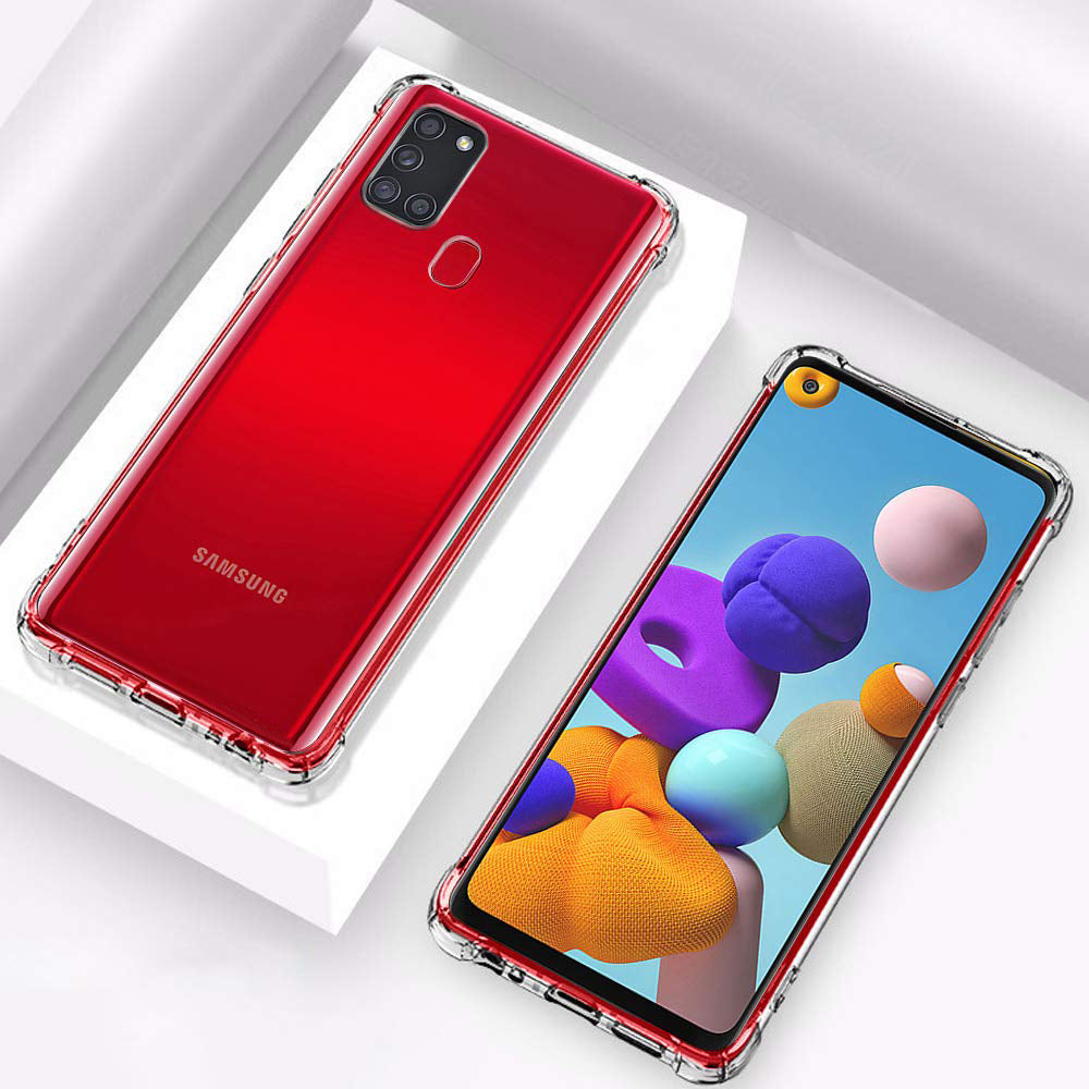 Case for Samsung Galaxy A21s A217, Techsuit, Shockproof Clear, Transparent