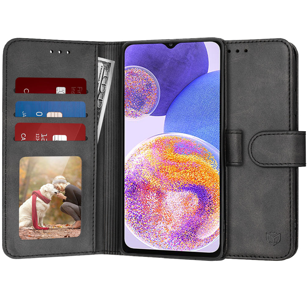 Case for Samsung Galaxy A23 5G A236 / A23 A235, Techsuit, Diary Book, Black