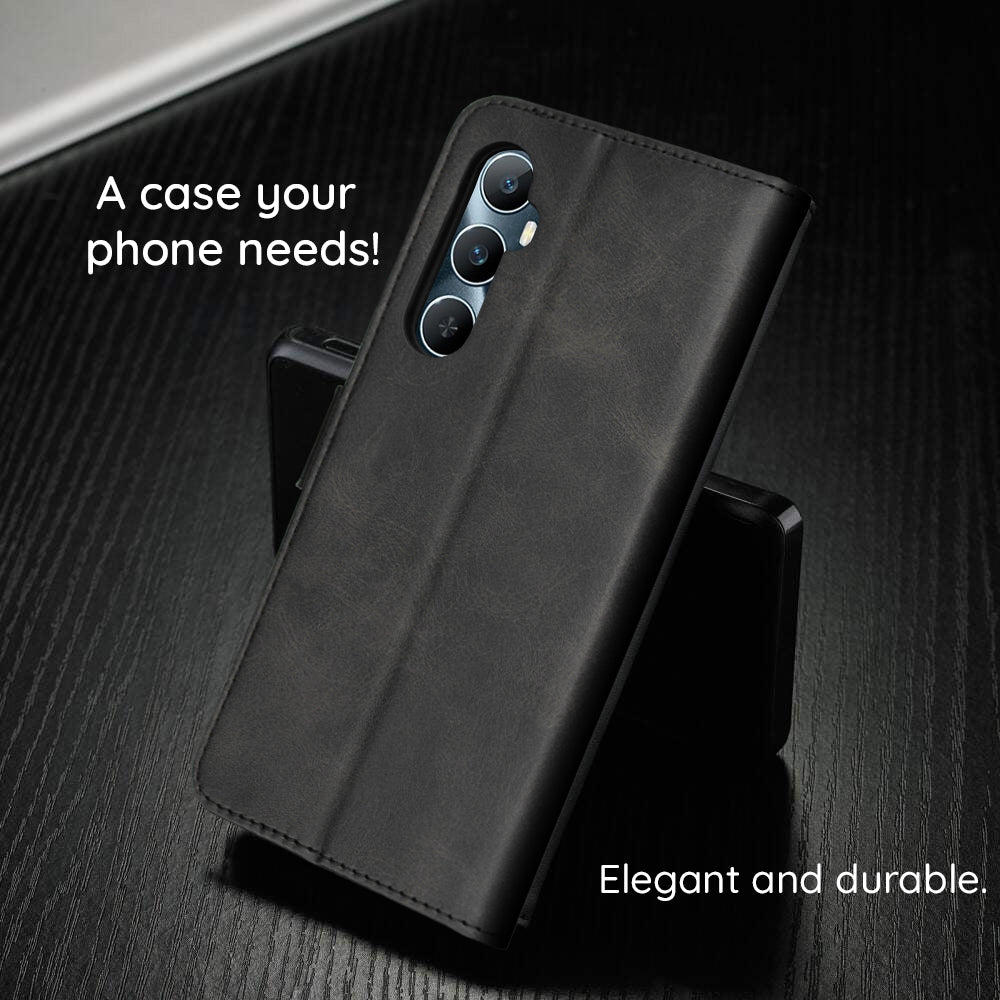 Case for Samsung Galaxy A26 A266, Techsuit, Diary Book, Black