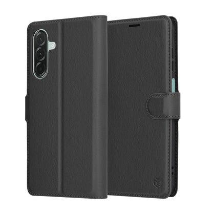 Case for Samsung Galaxy A26 A266, Techsuit, Leather Folio, Black