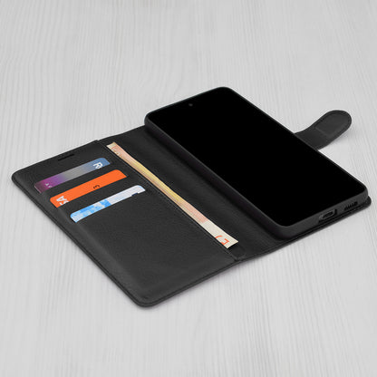 Case for Samsung Galaxy A26 A266, Techsuit, Leather Folio, Black
