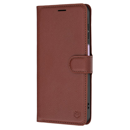 Case for Samsung Galaxy A27 5G, Techsuit, Leather Folio, Brown