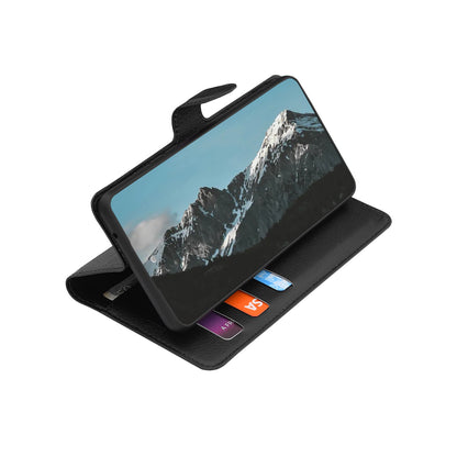 Case for Samsung Galaxy A27 5G, Techsuit, Leather Folio, Black