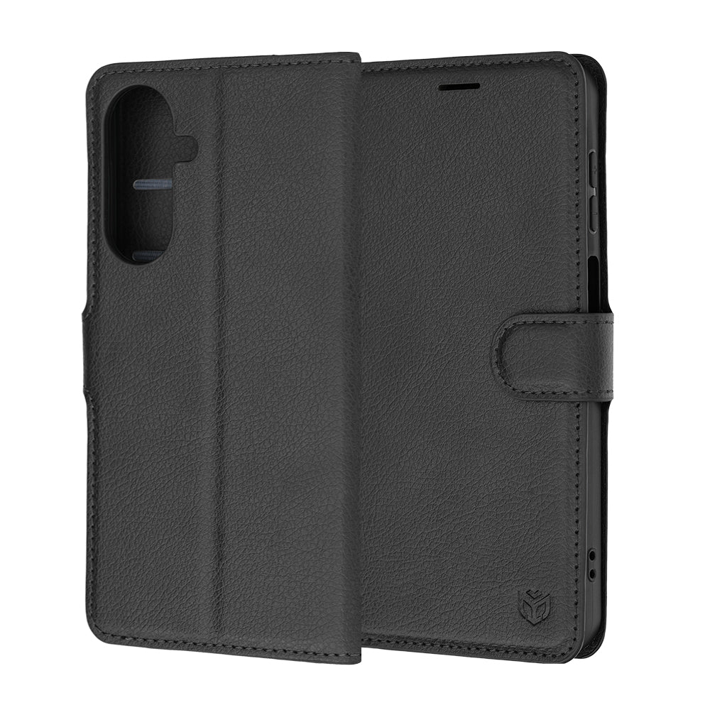 Case for Samsung Galaxy A27 5G, Techsuit, Leather Folio, Black