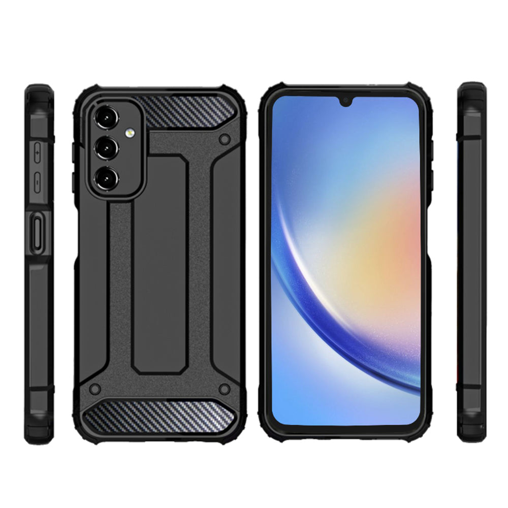 Case for Samsung Galaxy A34 A346, Techsuit, Hybrid Armor, Black
