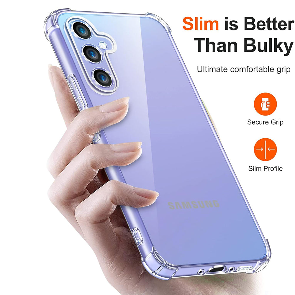 Case for Samsung Galaxy A34 A346, Techsuit, Shockproof Clear, Transparent