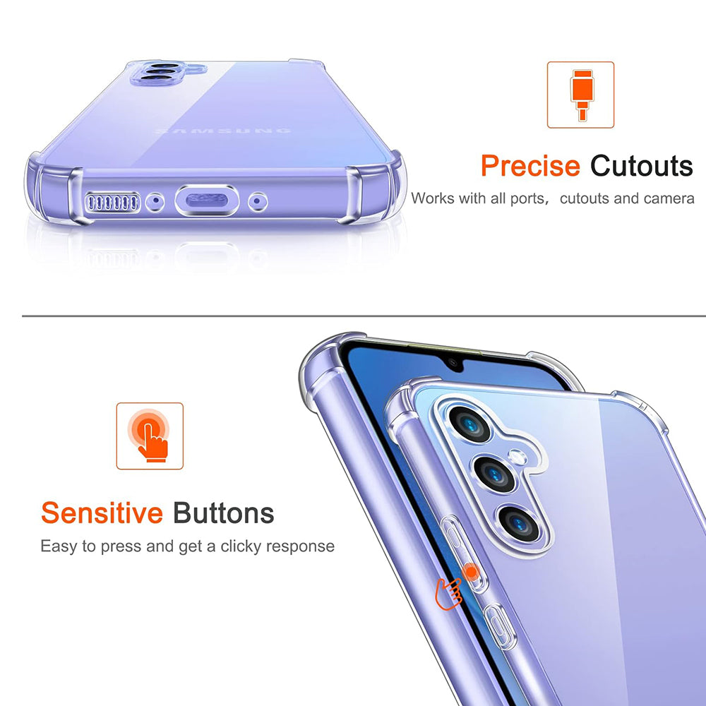 Case for Samsung Galaxy A34 A346, Techsuit, Shockproof Clear, Transparent