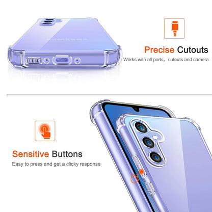 Case for Samsung Galaxy A34 A346, Techsuit, Shockproof Clear, Transparent