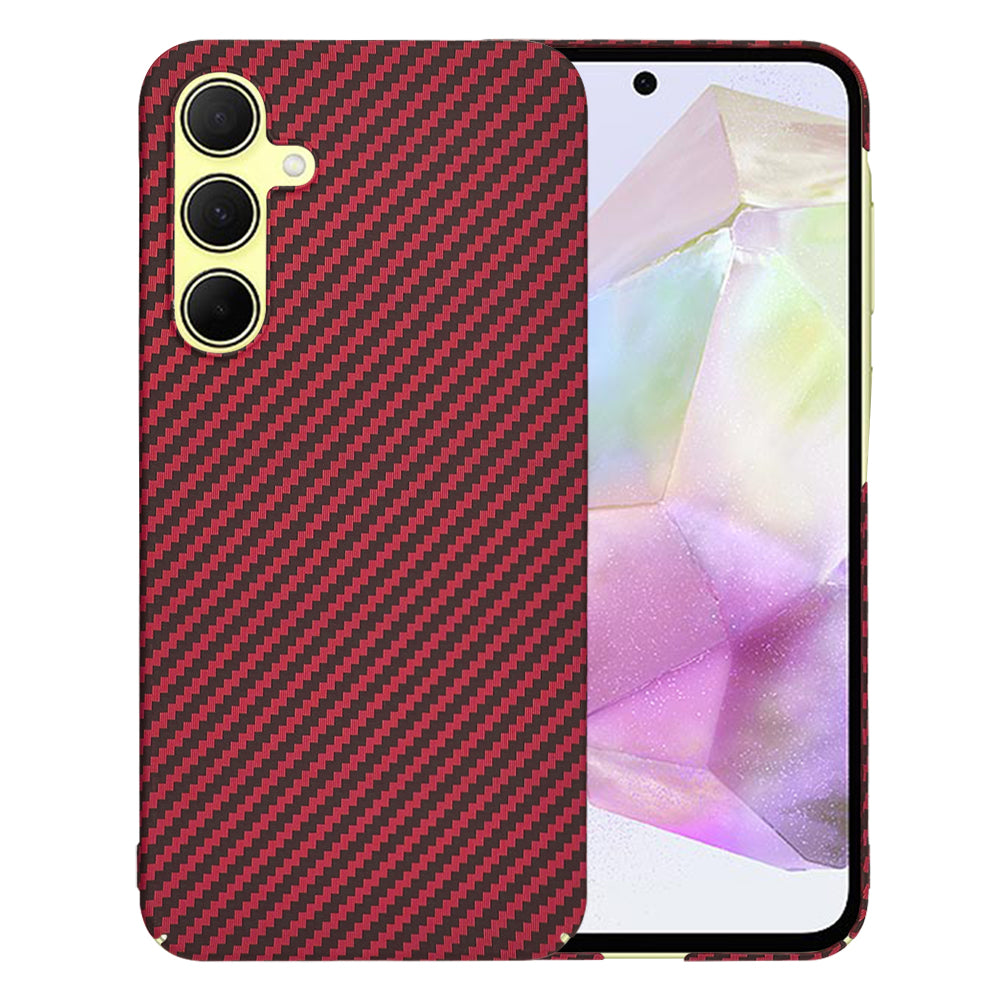 Case for Samsung Galaxy A35 5G A356, Techsuit, Carbonite FiberShell, Red