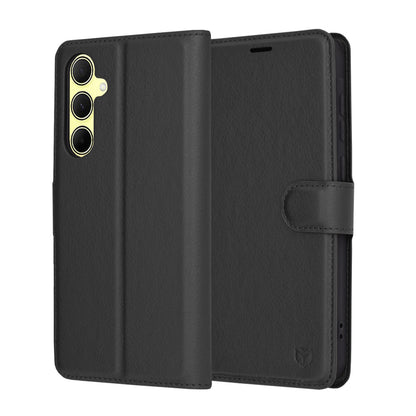 Case for Samsung Galaxy A35 5G A356, Techsuit, Leather Folio, Black