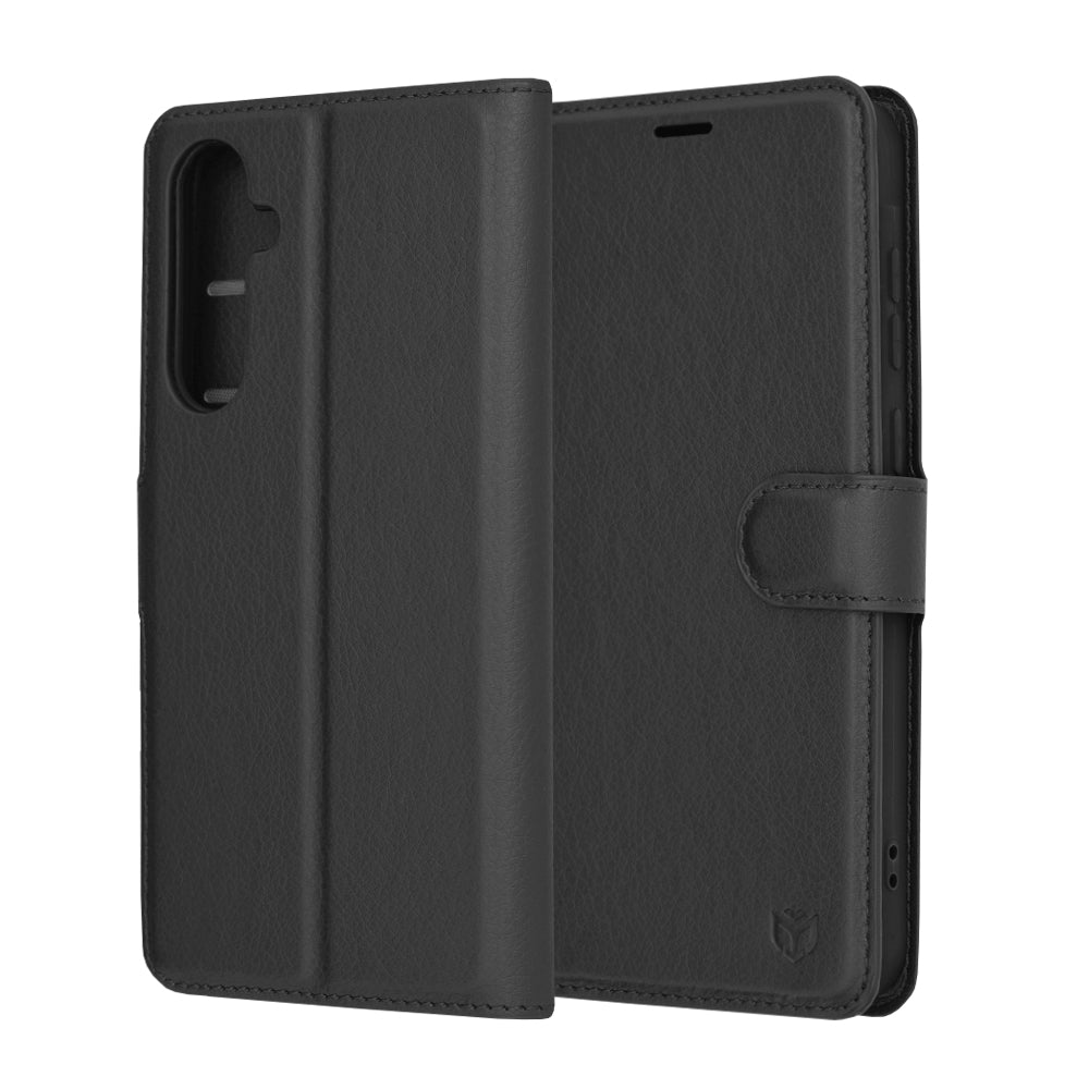 Case for Samsung Galaxy A35 5G A356, Techsuit, Leather Folio, Black