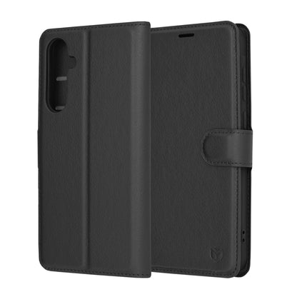 Case for Samsung Galaxy A35 5G A356, Techsuit, Leather Folio, Black