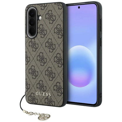 Case for Samsung Galaxy A37 5G, Guess, 4G Classic Logo Charm, Brown