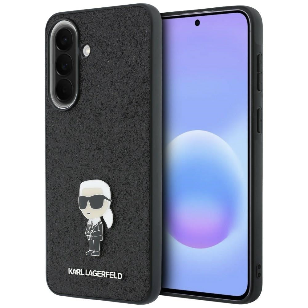 Case for Samsung Galaxy A37 5G, Karl Lagerfeld, Glitter Fixed Ikonik Karl, Black
