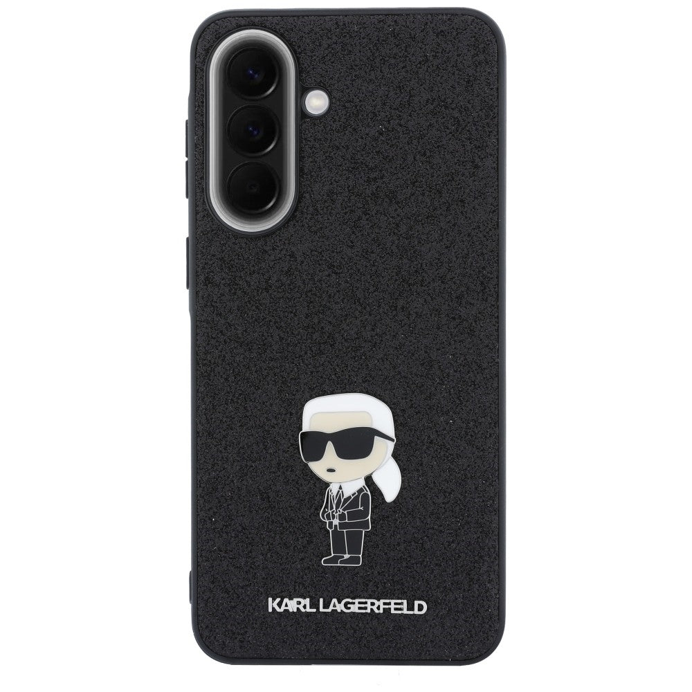 Case for Samsung Galaxy A37 5G, Karl Lagerfeld, Glitter Fixed Ikonik Karl, Black