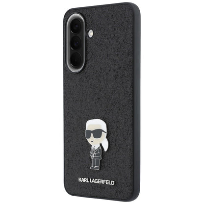 Case for Samsung Galaxy A37 5G, Karl Lagerfeld, Glitter Fixed Ikonik Karl, Black